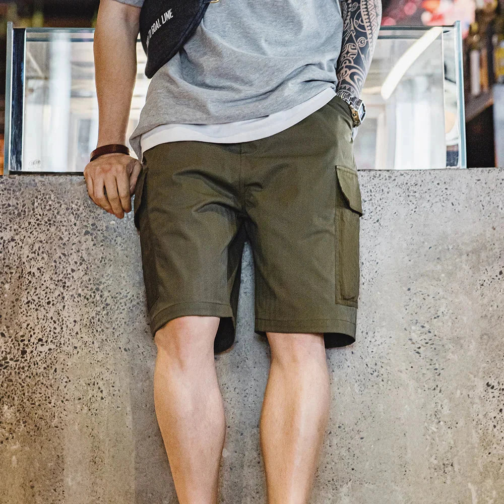 MADEN Herringbone Twill Cargo Shorts Newgew