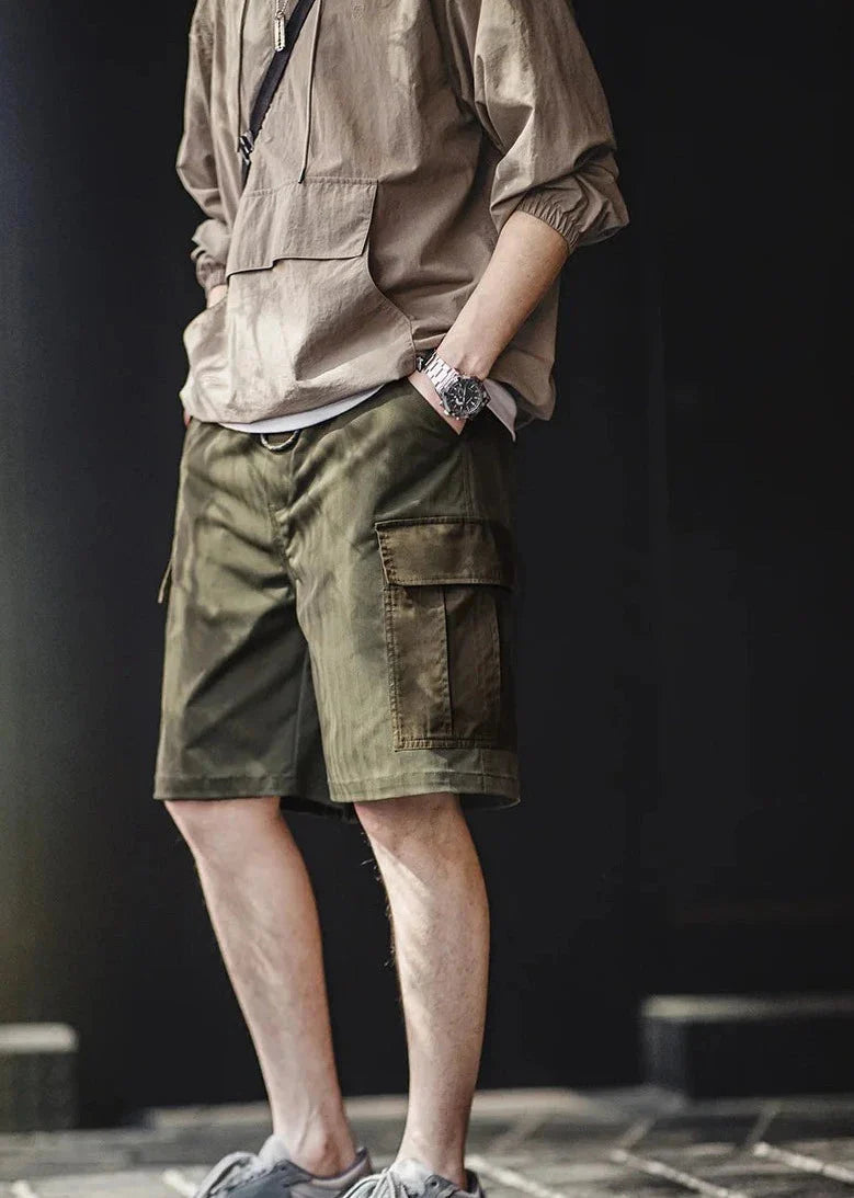 MADEN Herringbone Twill Cargo Shorts Newgew