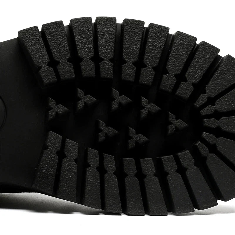 Matte Black Chunky Derby Shoes Newgew