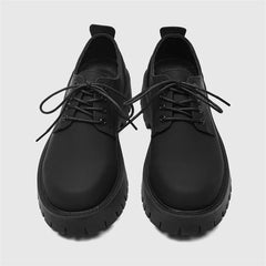 Matte Black Chunky Derby Shoes Newgew