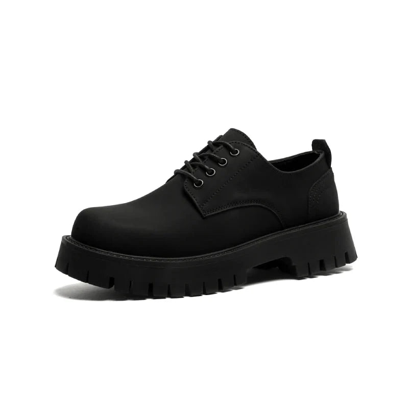 Matte Black Chunky Derby Shoes Newgew