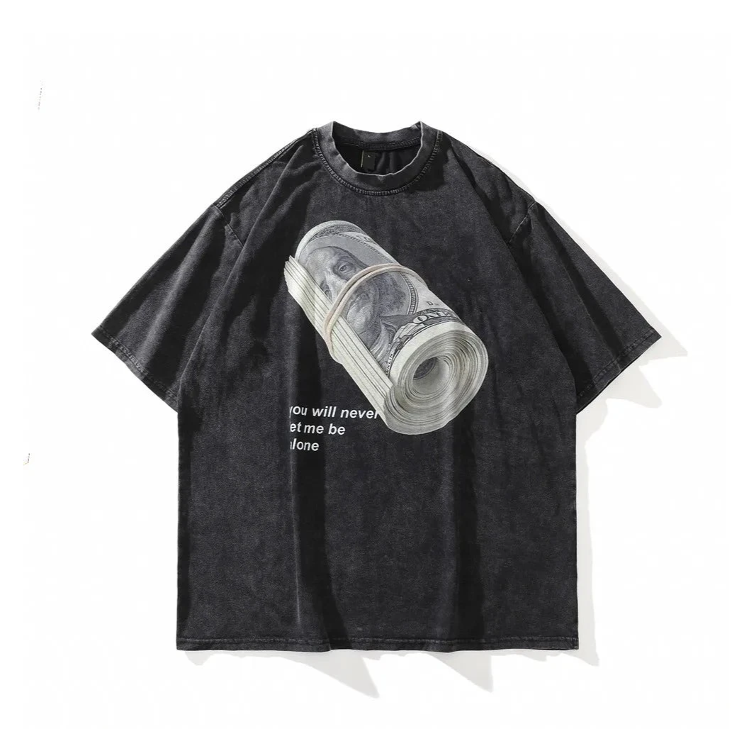 Money Roll Acid Wash T-Shirt Newgew