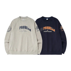 'No Problem' Varsity Applique Sweatshirt Newgew