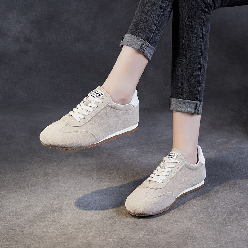 Women Minimalism Suede Retro Training Casual Shoes Newgew Shoes
