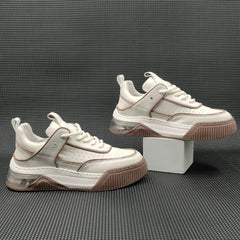 Men Fashion Breathable Leather Casual Skate Shoes Newgew Shoes