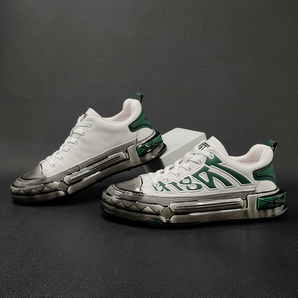 Men Stylish Fashion Leather Thick Soled Casual Shoes Newgew Shoes