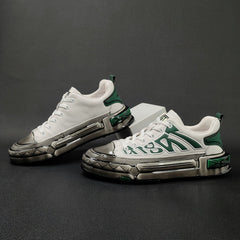 Men Stylish Fashion Leather Thick Soled Casual Shoes Newgew Shoes