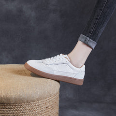 Women Soft Leather Fashion Casual Training Sneakers Newgew Shoes