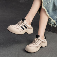 Women Minimalist Fashion Leather Sport Casual Shoes Newgew Shoes