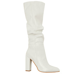 Retro Flair Below-The-Knee Platform Boots Newgew