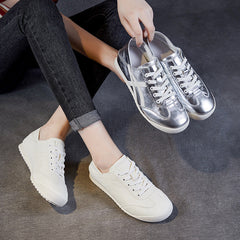 Women Fashion Soft Leather Casual Trainers Sneakers Newgew Shoes