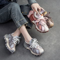 Women Fashion Patchwork Lug Sole Casual Shoes Newgew Shoes