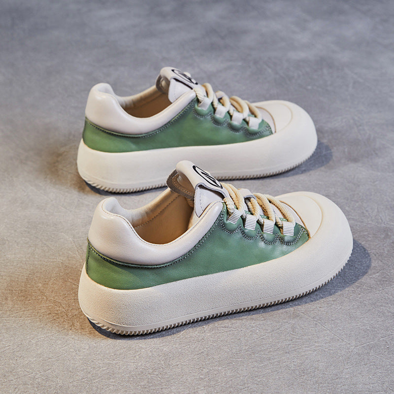 Women Fashion Leather Flat Casual Shoes Newgew Shoes