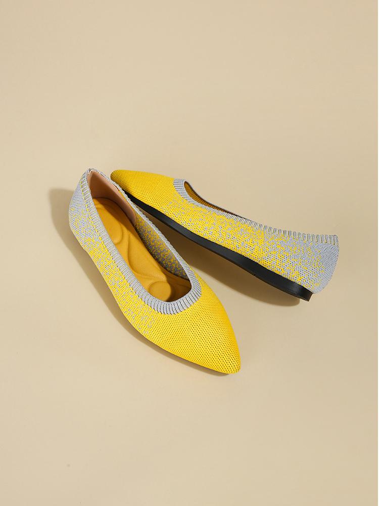 Pointed Non-Slip Knitted Flat Shoes NewGew