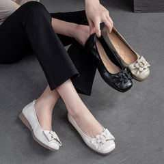 Women Soft Leather Fashion Casual Flats Newgew Shoes