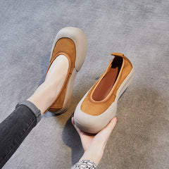 Women Soft Leather Minimalist Casual Flats Newgew Shoes