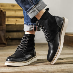 Men Retro Casual Leather Handmade Boots Newgew Shoes