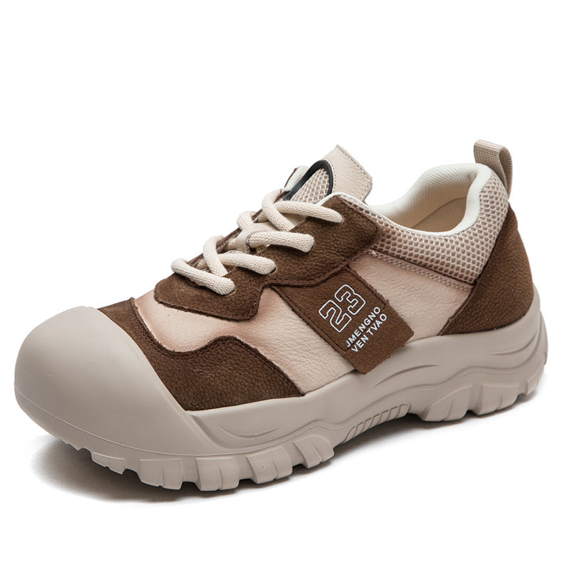 Women Color Matching Retro Casual Shoes Newgew Shoes