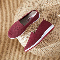 Women's Low-heeled Soft Bottom Breathable Low-cut Flying Canvas Shoes Newgew