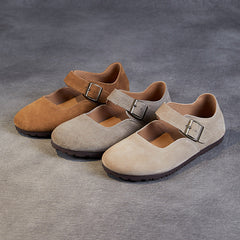 Women Retro Suede Flat Minimalism Casual Shoes Newgew Shoes