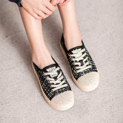 Women Fashion Minimalist Canvas Soft Flat Casual Shoes Newgew Shoes