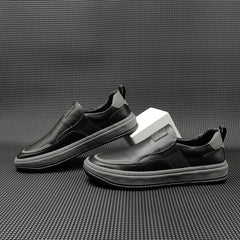 Men Minimalist Leather Flat Casual Loafers Newgew Shoes