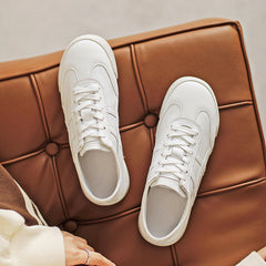 Women Fashion Soft Leather Flat Casual Shoes Newgew Shoes