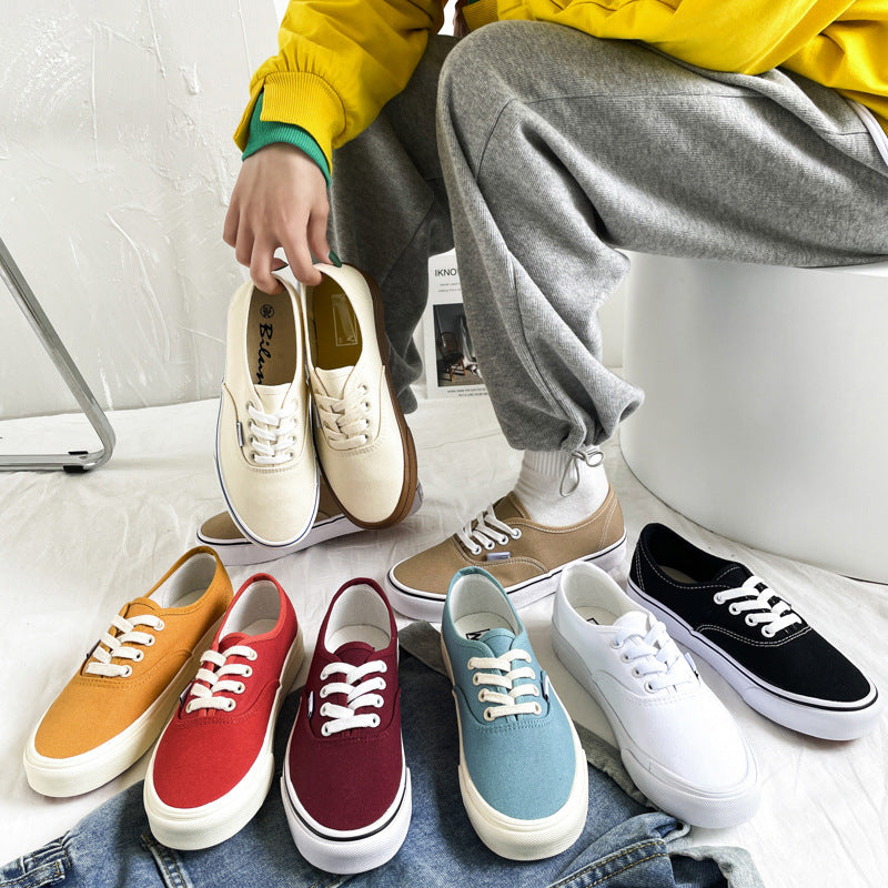 Women's Street Shot Korean Style Low Canvas Shoes Newgew