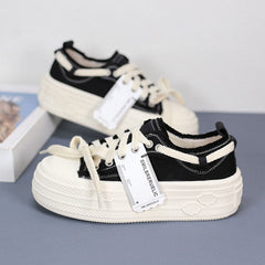 Women's Spring Thick Bottom Korean Sports Canvas Shoes Newgew