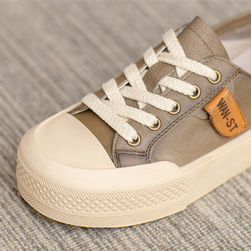 Women Fashion Leather Thick Soled Casual Shoes Newgew Shoes