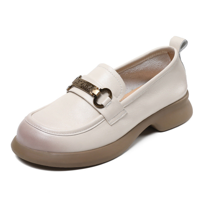 Women Spring Minimalist Soft Leather Casual Loafers Newgew Shoes