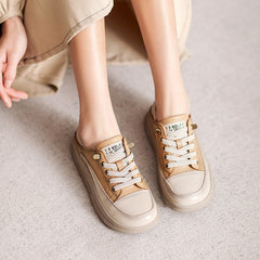 Women Fashion Leather Minimalist Flat Casual Shoes Newgew Shoes