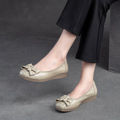 Women Soft Leather Fashion Casual Flats Newgew Shoes