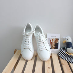 Women's Style White Four Simple Flat Street Shooting Canvas Shoes Newgew