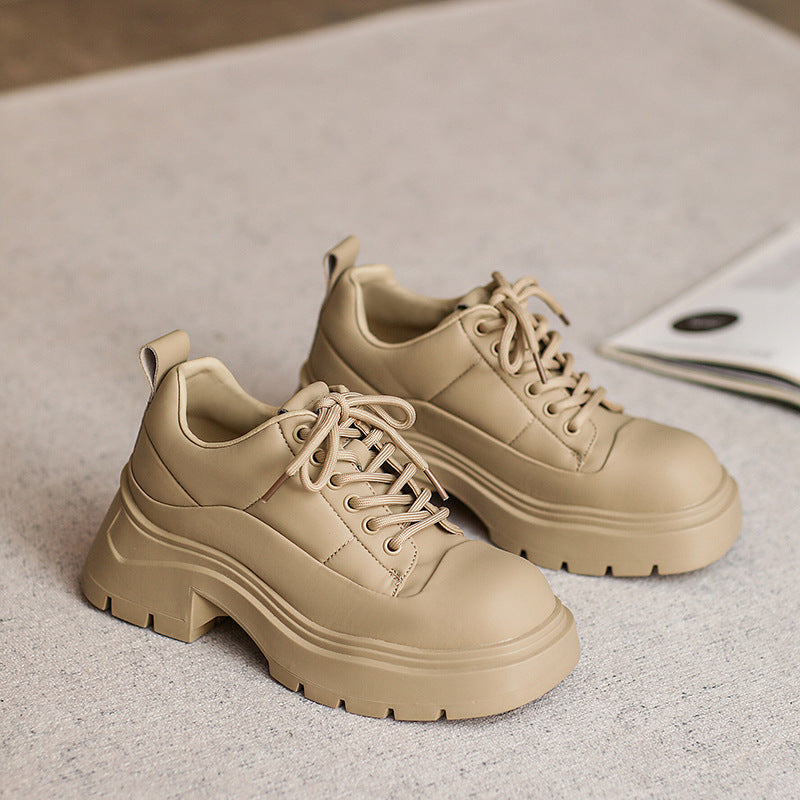 Women Fashion Leather Platform Casual Shoes Newgew Shoes