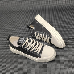 Men Fashion Breathable Denim Canvas Flat Casual Sneakers Newgew Shoes