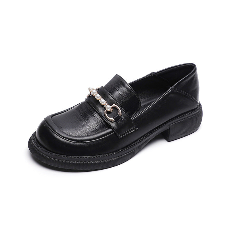 Women Retro Soft Leather Casual Loafers Newgew Shoes