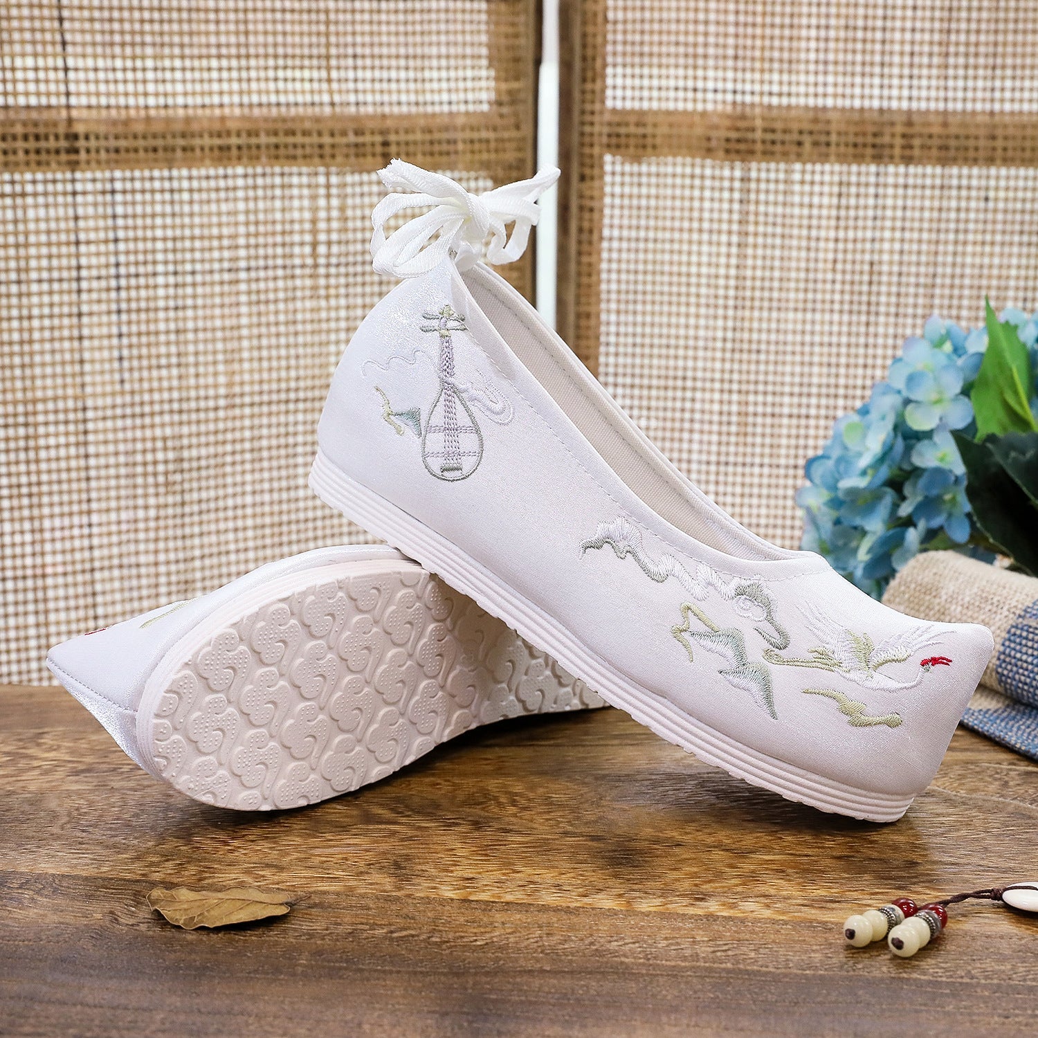 Bow Antique Embroidered For Han Chinese Canvas Shoes Newgew