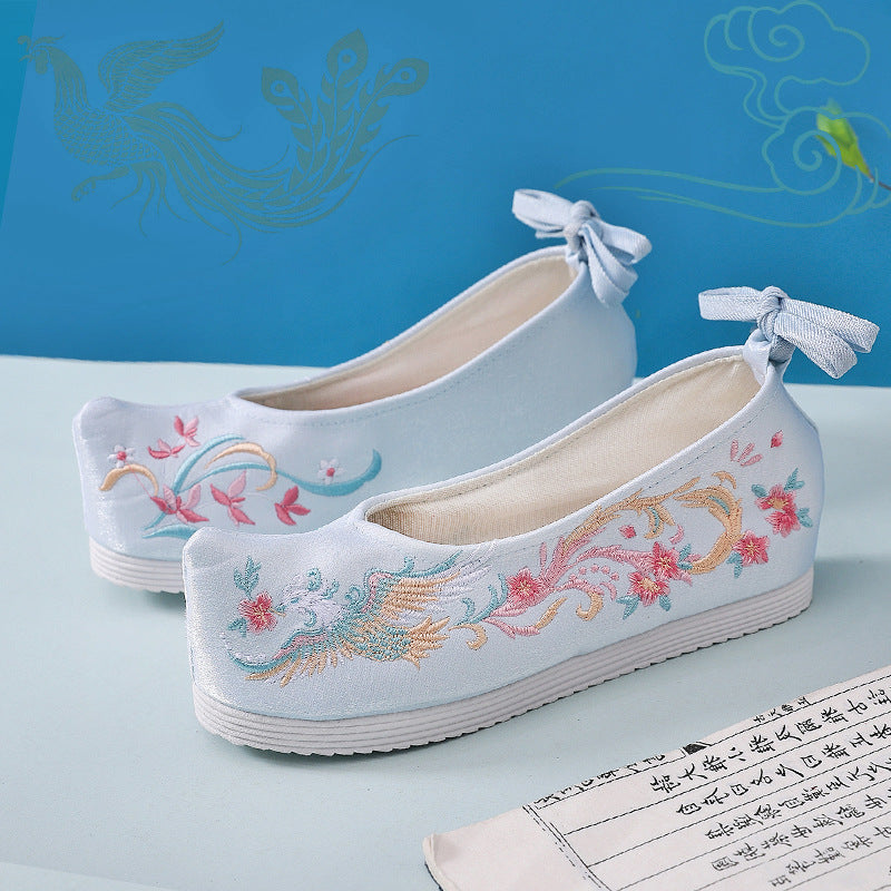 For Han Chinese Clothing Pearl Jacquard Antique Canvas Shoes Newgew