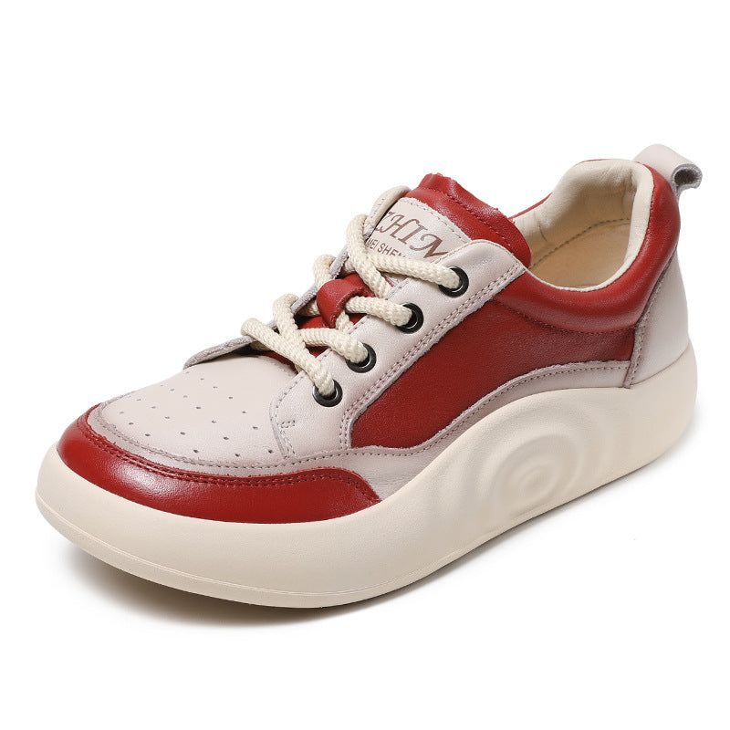 Women Handmade Fashion Leather Casual Shoes Newgew Shoes