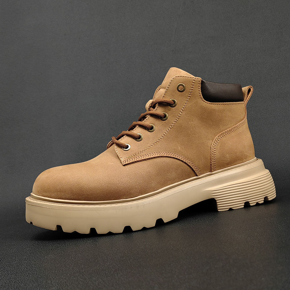 Men Stylish Nubuck Leather Casual Ankle Boots Newgew Shoes