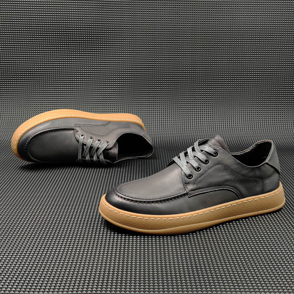 Men Leather Flat Minimalist Casual Shoes Newgew Shoes