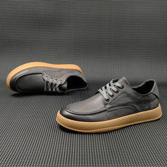 Men Leather Flat Minimalist Casual Shoes Newgew Shoes