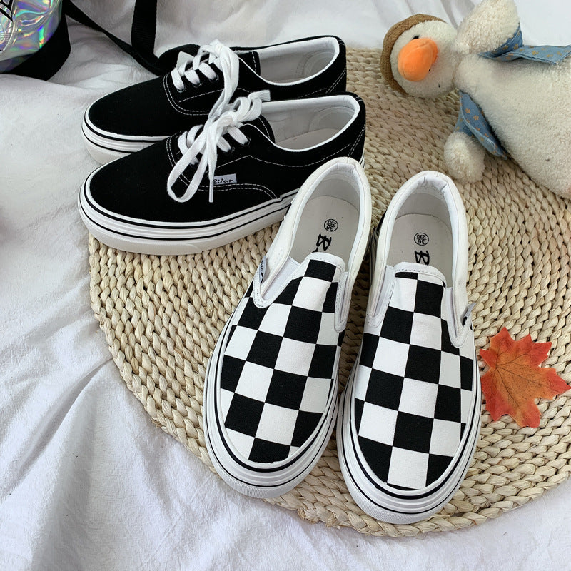 Women's Summer Thick-soled Fashionable Queen Style White Canvas Shoes Newgew