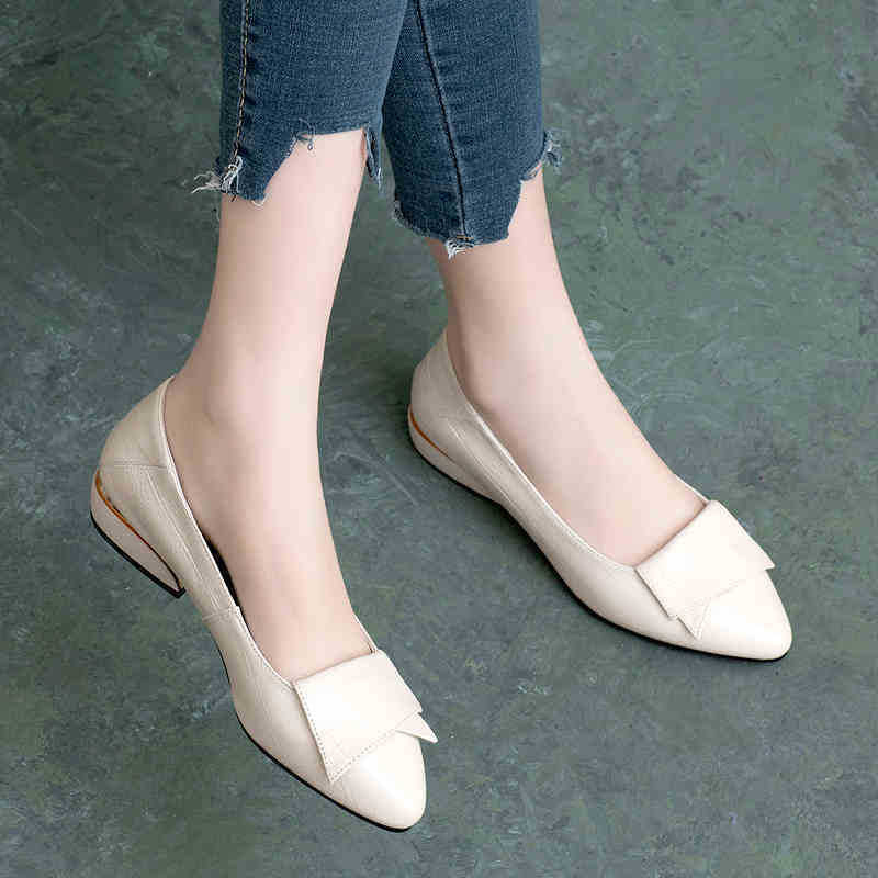 Women's Low-cut Chunky Pointed Soft Bottom Wild Heels Newgew
