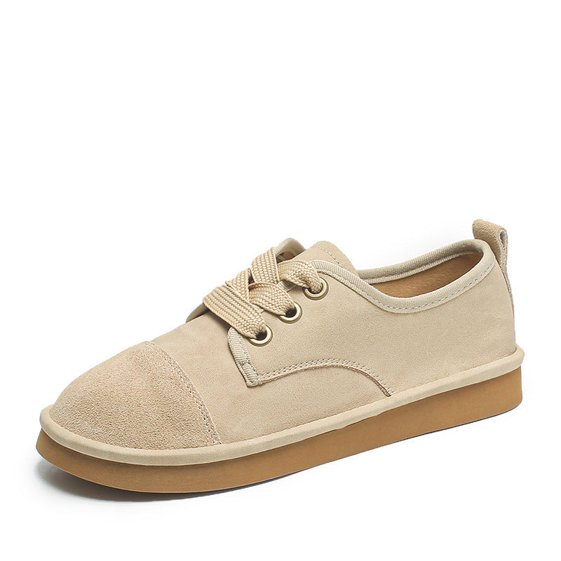 Women Minimalist Leather Soft Flat Casual Shoes Newgew Shoes