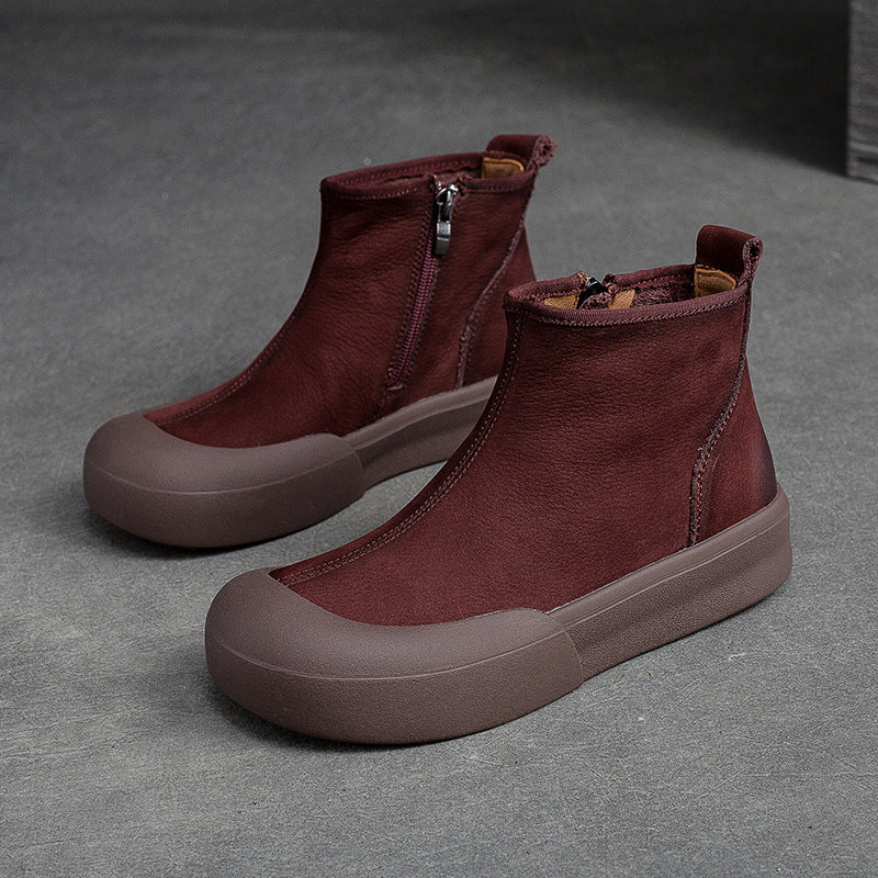 Women Retro Suede Casual Ankle Boots Newgew Shoes