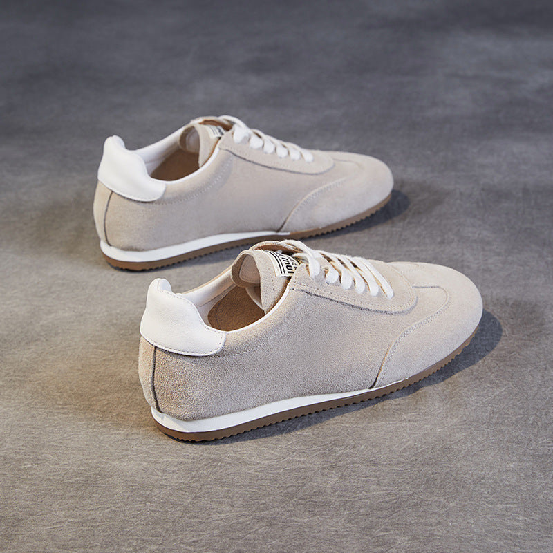 Women Minimalism Suede Retro Training Casual Shoes Newgew Shoes