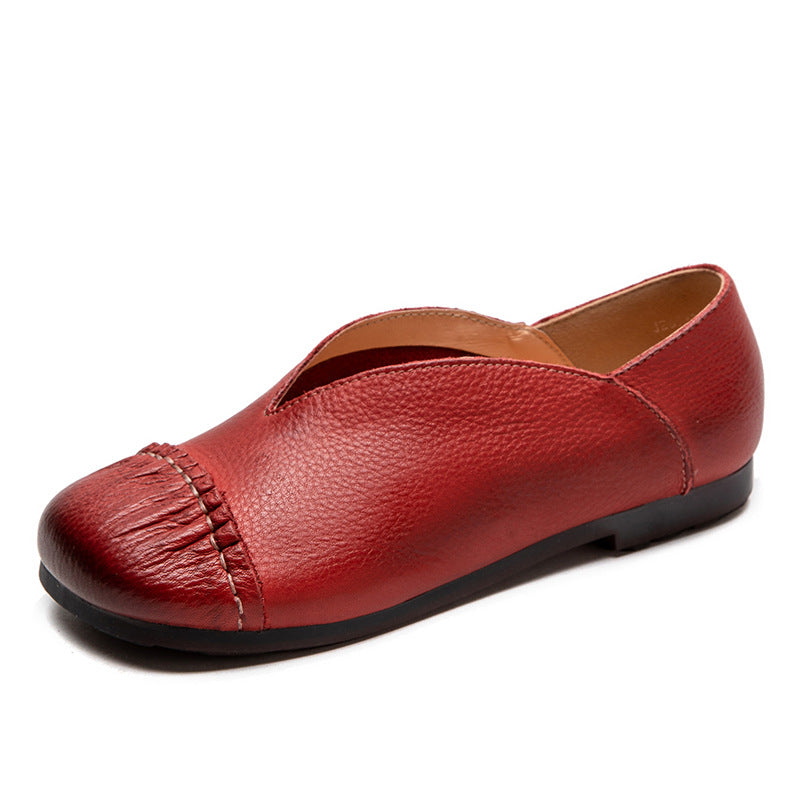 Women Minimalist Soft Leather Casual Flats Newgew Shoes