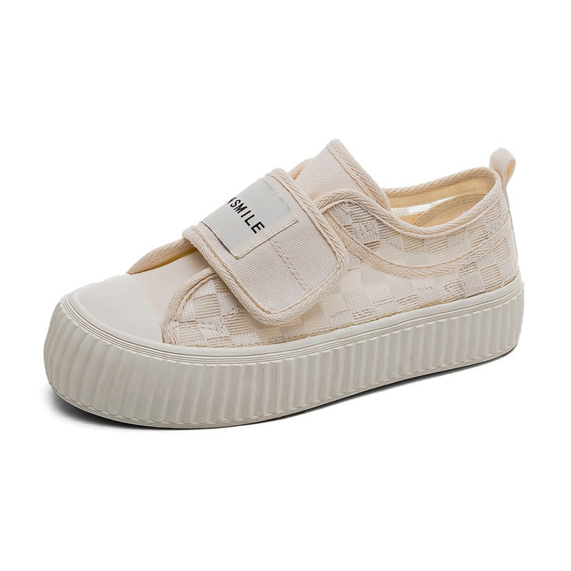 Style White Female Mesh Breathable Leisure Canvas Shoes Newgew